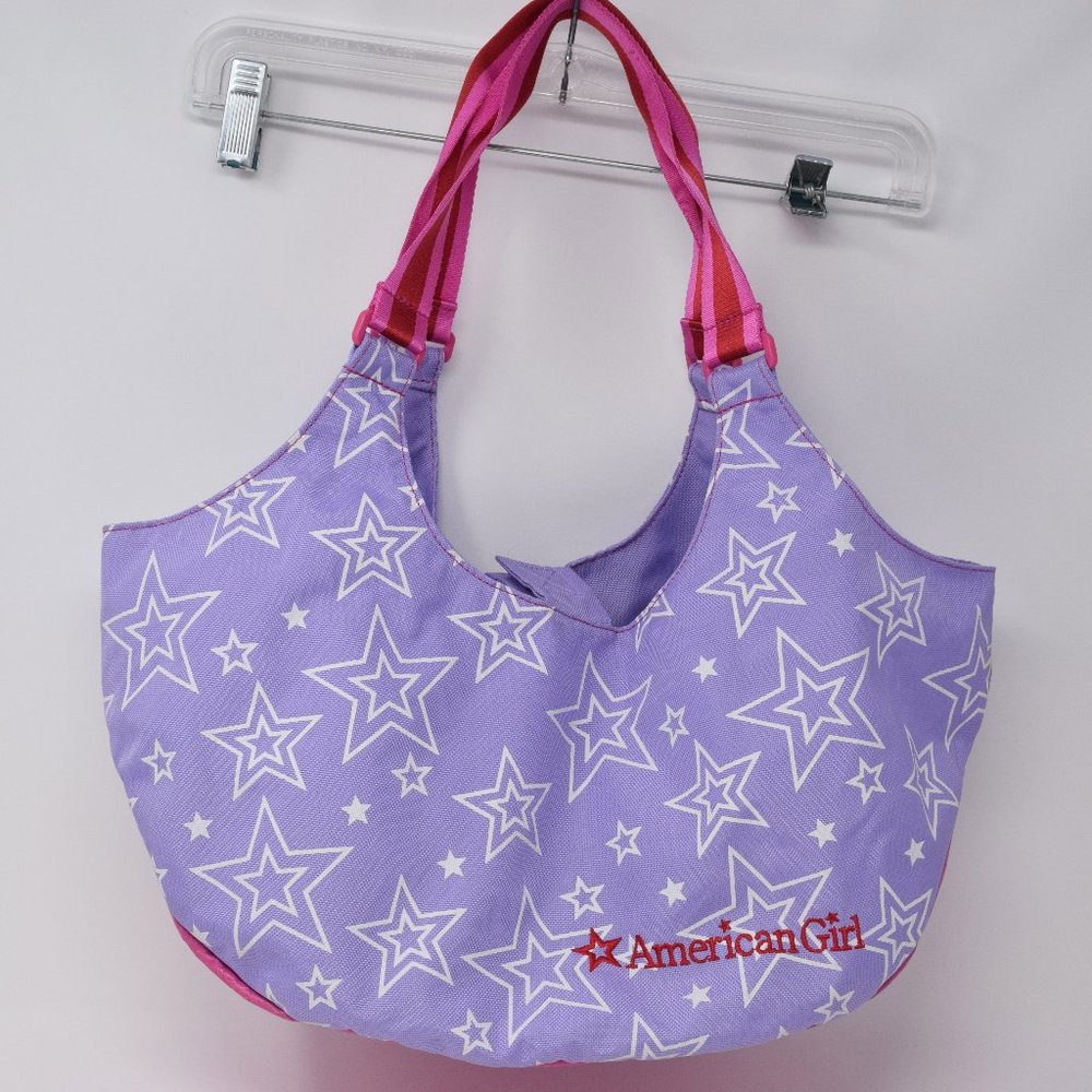 American Girl Starry Tote Bag Doll Carrier Purse Star Purple Fun Play Casual